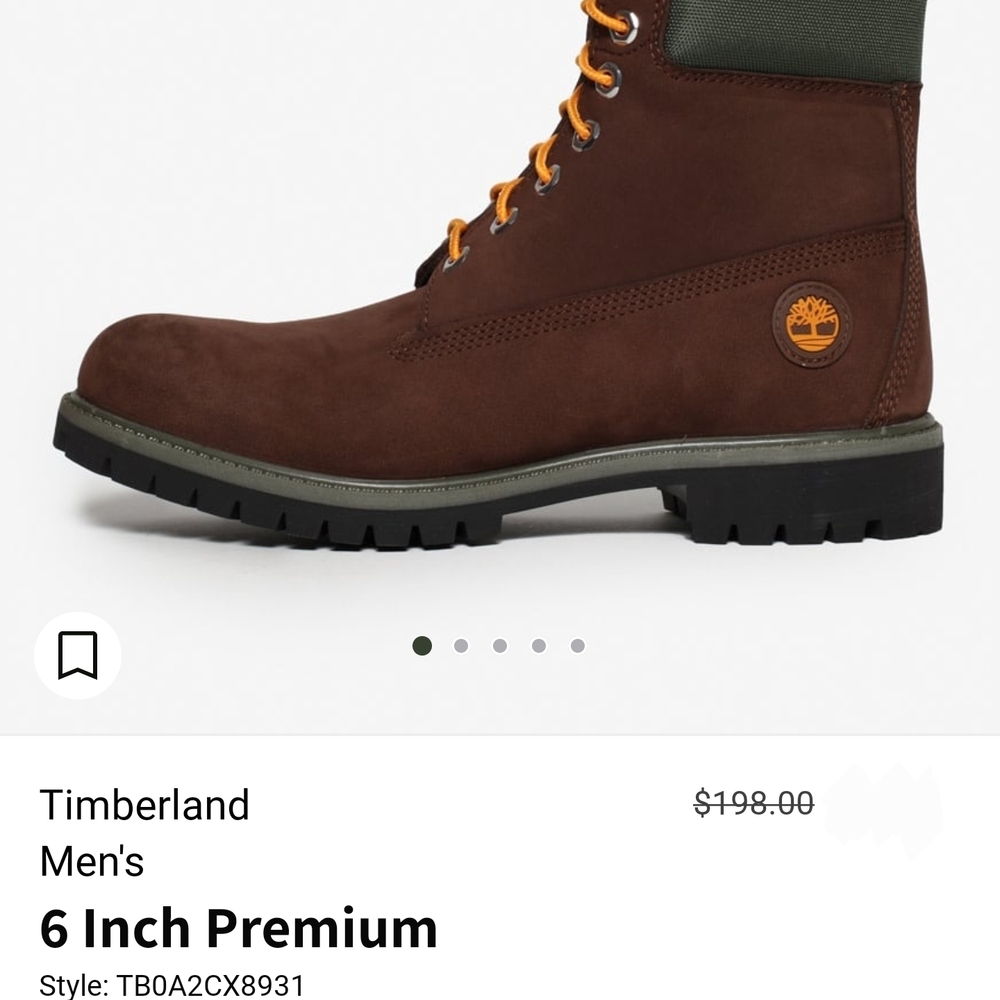 Timberland Men's Dark Brown Nubuck Waterproof Boots